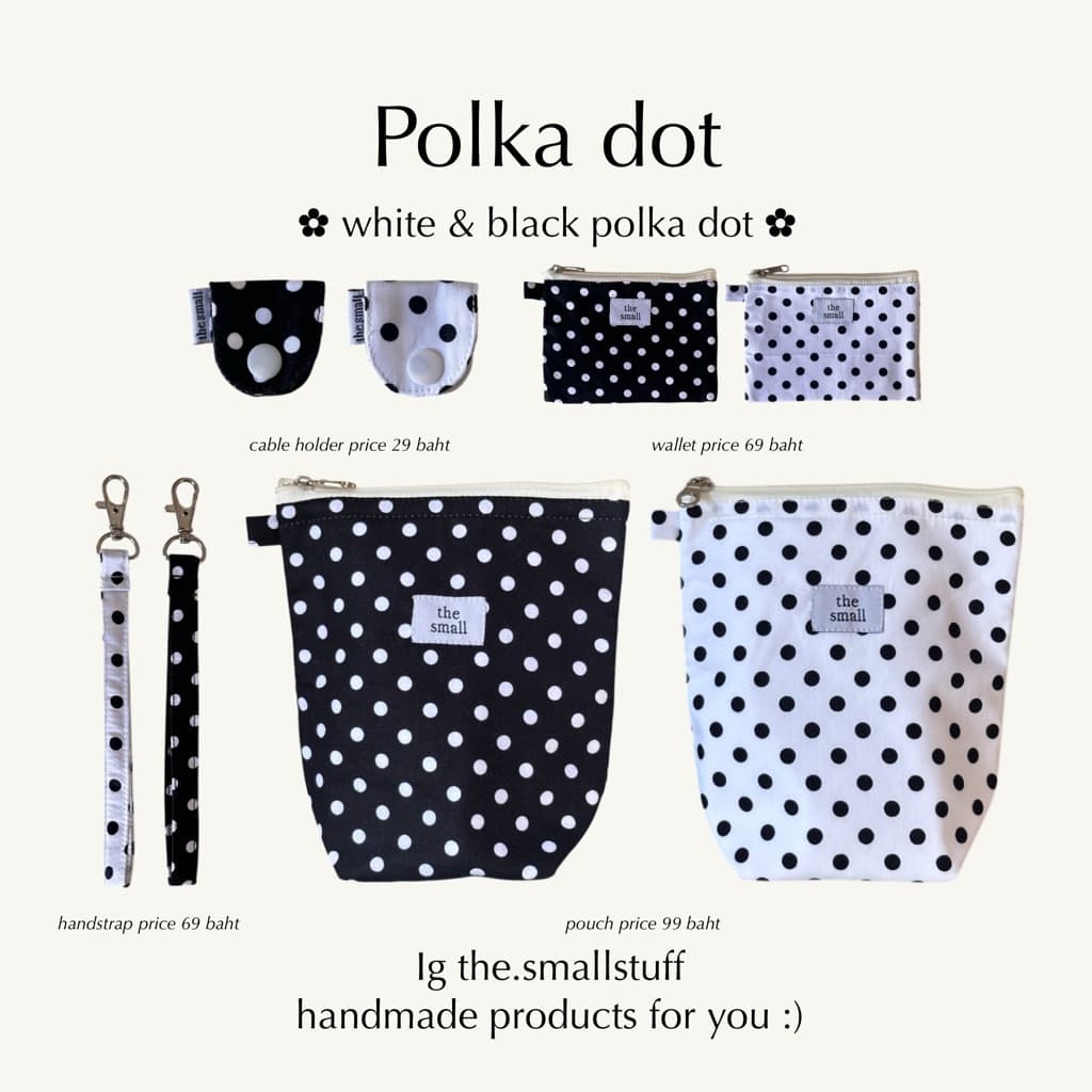 polka dot product | กระเป๋าตังค์ , ที่จัดระเบียบสายชาร์จ , อื่นๆ by the.smallstuff รูปที่ 1