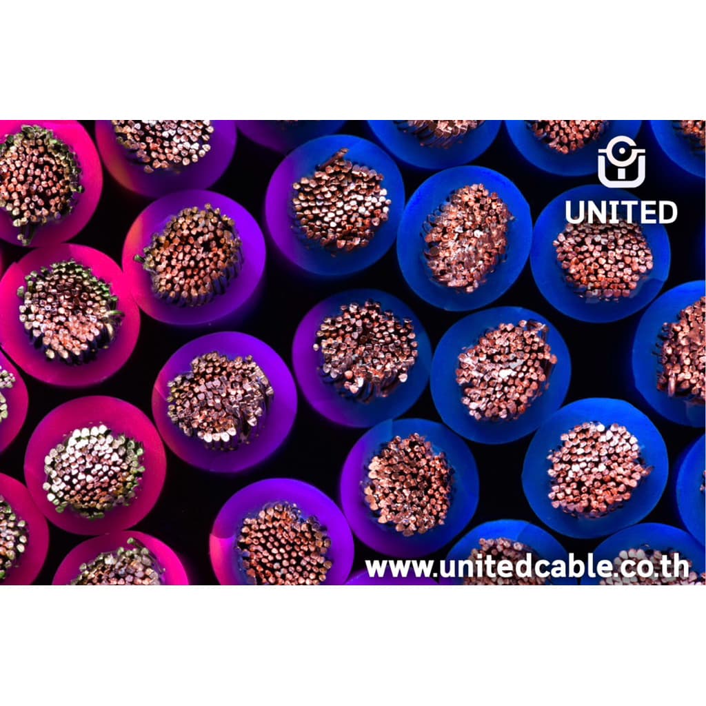 ยูไนเต็ด สายไฟ THW1.5 2.5 4 6 sq.mm 50,100เมตร ทองแดงแท้มีมอก.สายเมน สายเดี่ยว united รูปที่ 7