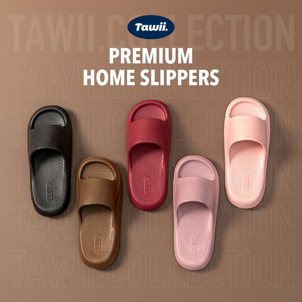 Tawii. รองเท้าแตะใส่ในบ้าน EVA รองเท้าแตะอาบน้ำนุ่มลื่นป้องกันการลื่น สไตล์ญี่ปุ่น หลายสี Unisex รูปที่ 1