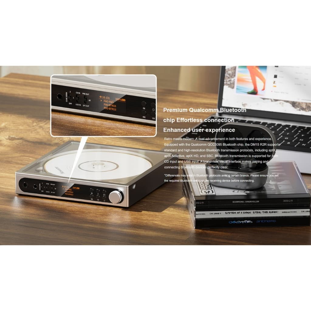FiiO DM15 R2R เครื่องเล่นซีดีพกพา ฟังก์ชันล้ำสมัย ของแท้ ส่งจากไทย รูปที่ 6