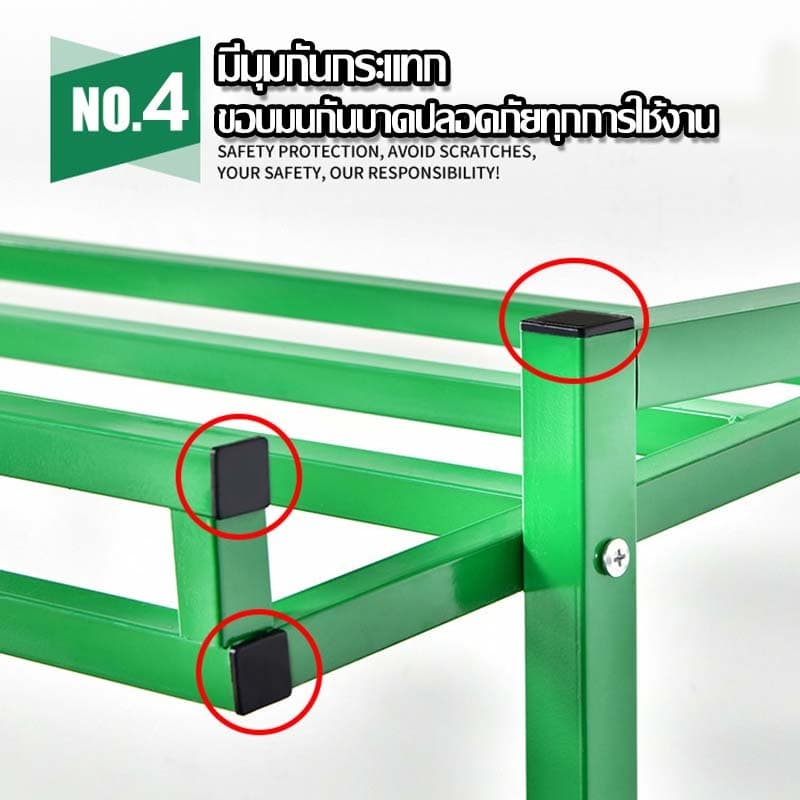 ชั้นวางโชว์ผัก ชั้นวางผลไม้ 120*60*170CM วางของได้หลายชั้น แข็งแรงไม่โครงเครง รูปที่ 5