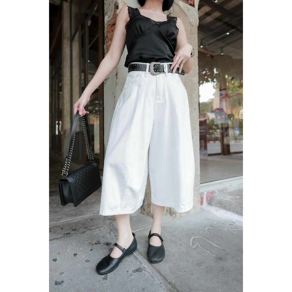 Pumkins Short Jeans กางเกงยีนส์ทรงฟักทองขา9ส่วนรุ่น A927 TAG DARIM รูปที่ 8