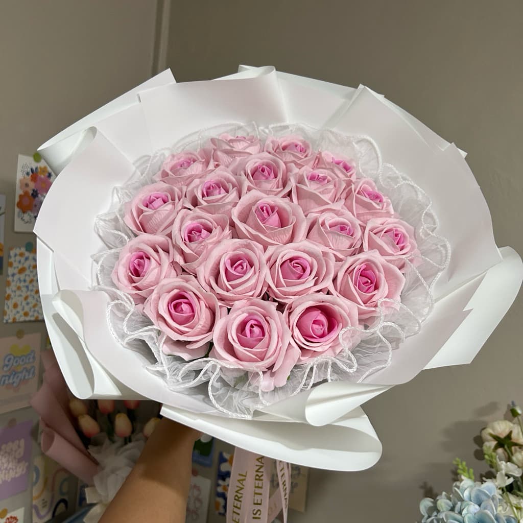 ช่อดอกกุหลาบ *ดอกปลอม* V1จำกัด 1ช่อ/ 1 ออเดอร์ ช่อกุหลาบวาเลนไทน์เขียนการ์ดแจ้งในแชท/หมายเหตุ รูปที่ 5