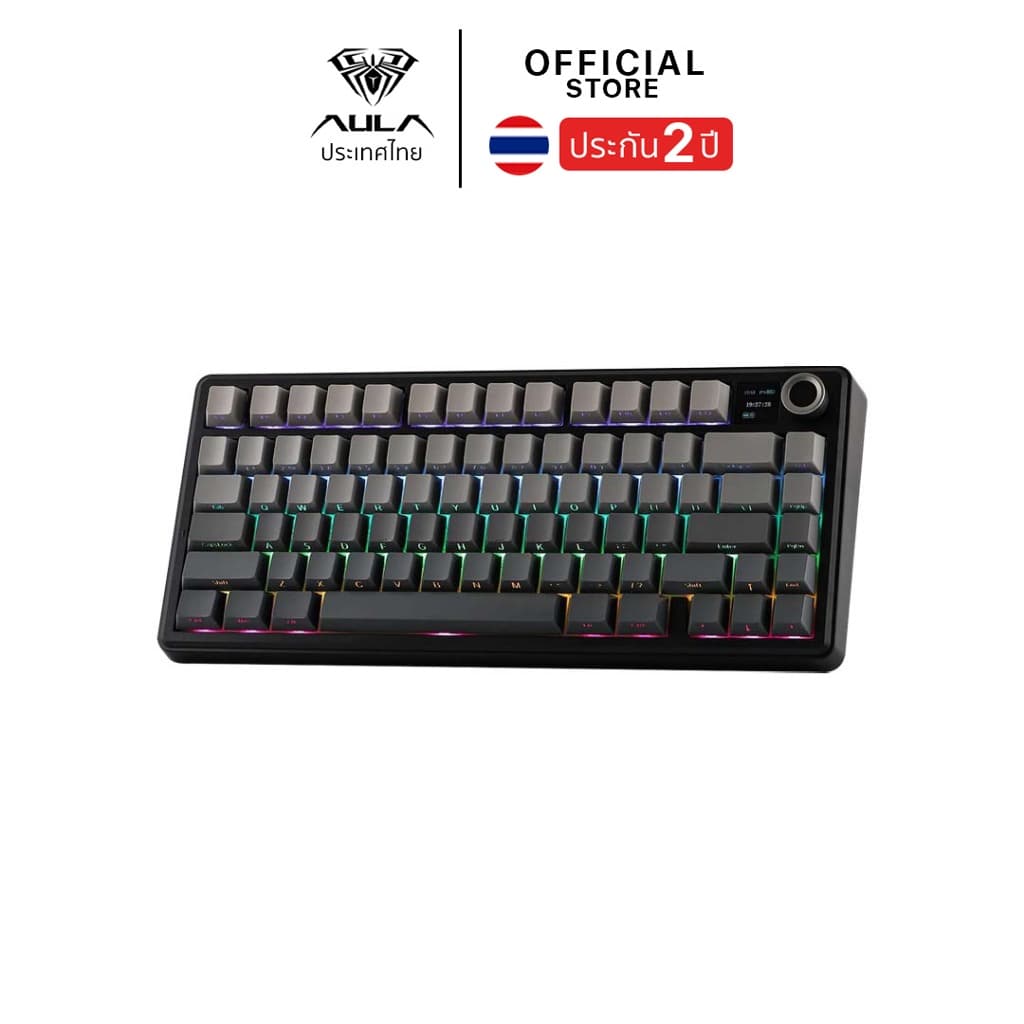 คีย์บอร์ดไร้สาย - AULA F75Max - Display Gasket Mechanical Keyboard คีย์ไทย รับประกัน 2 ปี รูปที่ 3