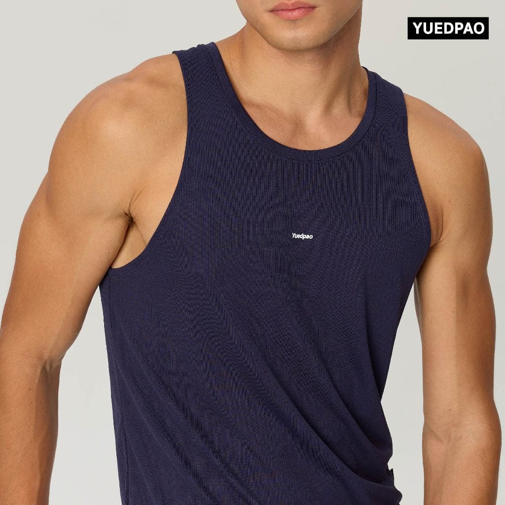 Yuedpao Sportswear - Athletic Shirts เสื้อออกกำลังกายแขนกุดผู้ชาย เสื้อกีฬา เสื้อกล้ามสำหรับวิ่ง รูปที่ 9