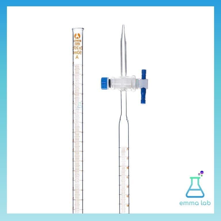บิวเรตต์ บิวเรต แก้ว ก๊อกเทฟล่อน 25, 50 มิลลิลิตร Burette PTFE 25 ml. and 50 ml รูปที่ 3