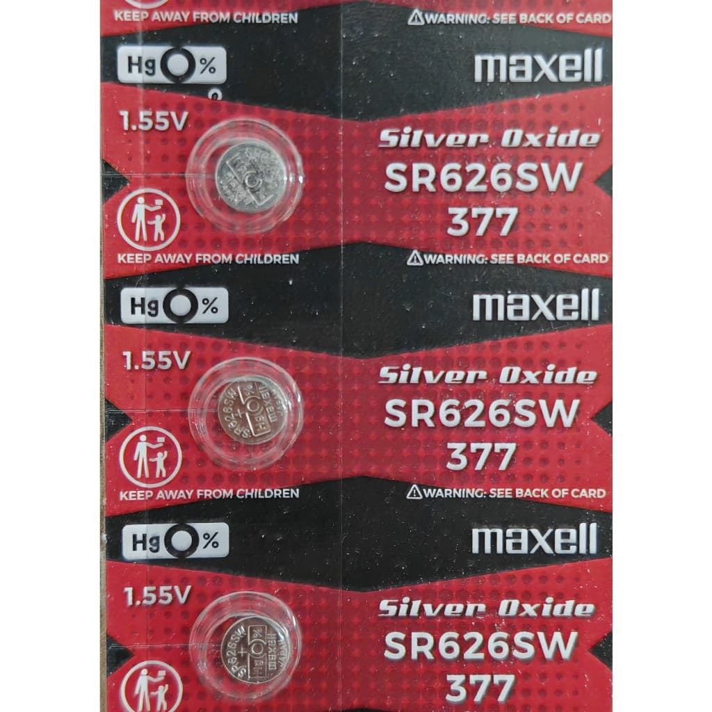 ถ่านนาฬิกา Maxell 377 SR626SW ของแท้ ถ่านกระดุม 1.55V รูปที่ 4