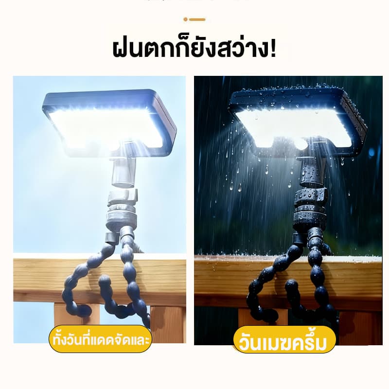 โคมไฟสนาม 50000W ไฟโซล่าเซลล์ LED แสงขาว/เหลือง ส่องต้นไม้และสวน พลังงานแสงอาทิตย์ รูปที่ 3