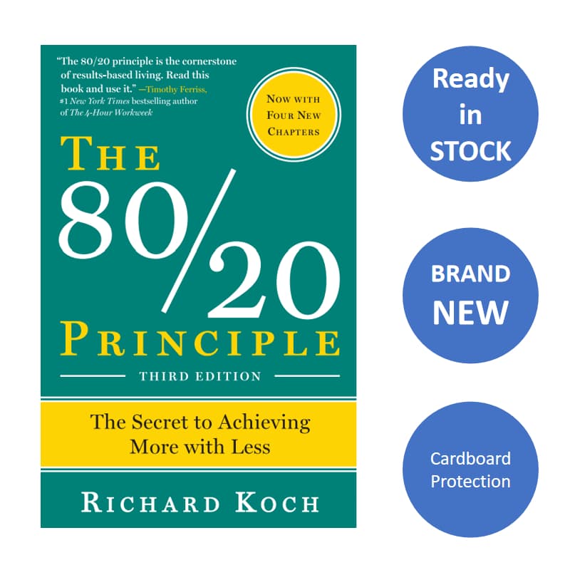 ENGLISH Paperback The 80/20 Principle The Secret To Achieving More with Less By Richard Koch Time Management Books รูปที่ 1