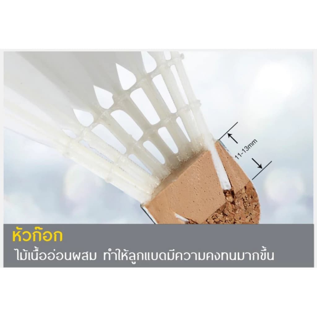 VICTOR ลูกแบดมินตัน ลูกขนไก่ รุ่น CHAMPION No.1 Speed 75 รูปที่ 3