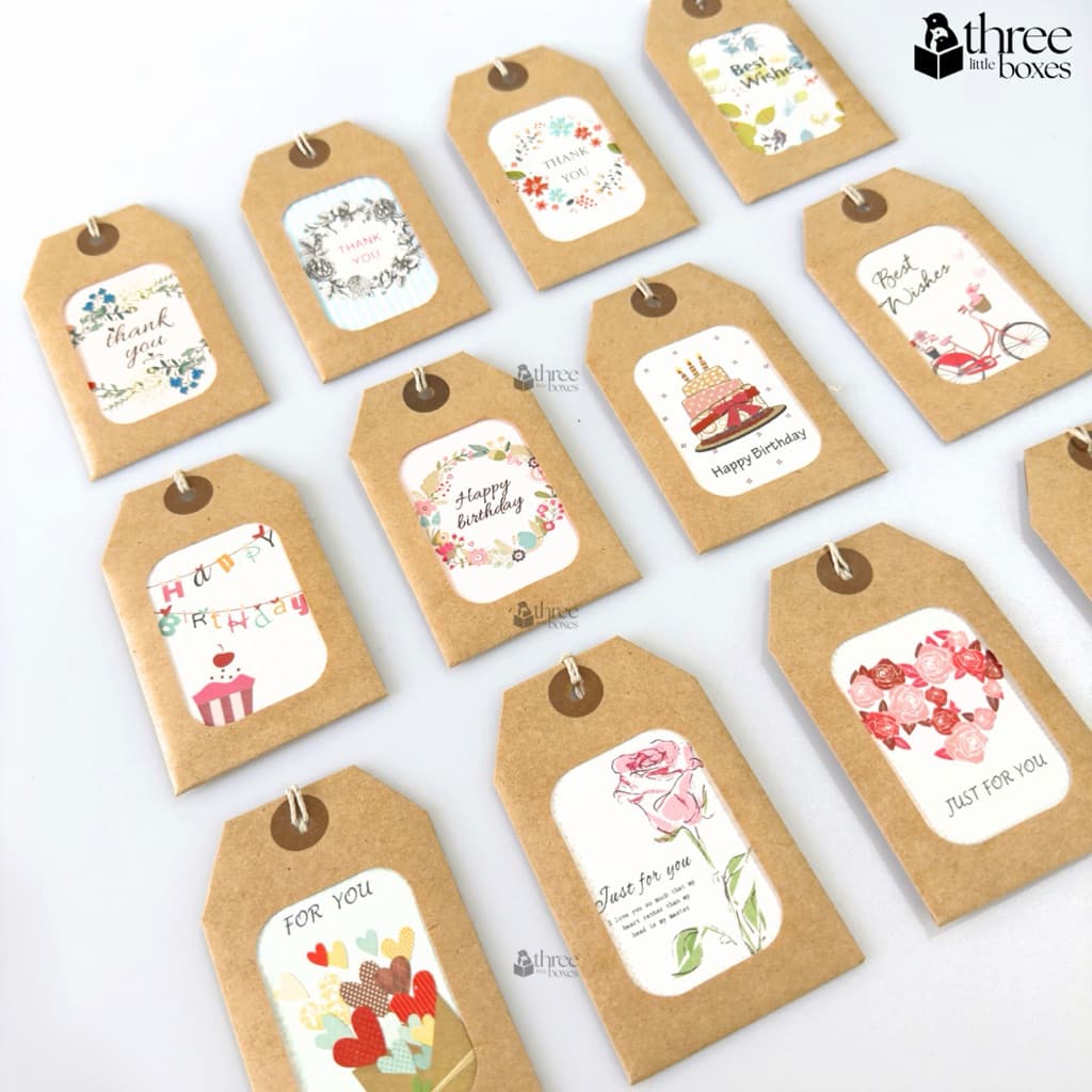ป้ายแท็กการ์ด Tag card ป้ายห้อยของขวัญ ขนาด 6x10 cm. การ์ดอวยพร Gift card รูปที่ 5