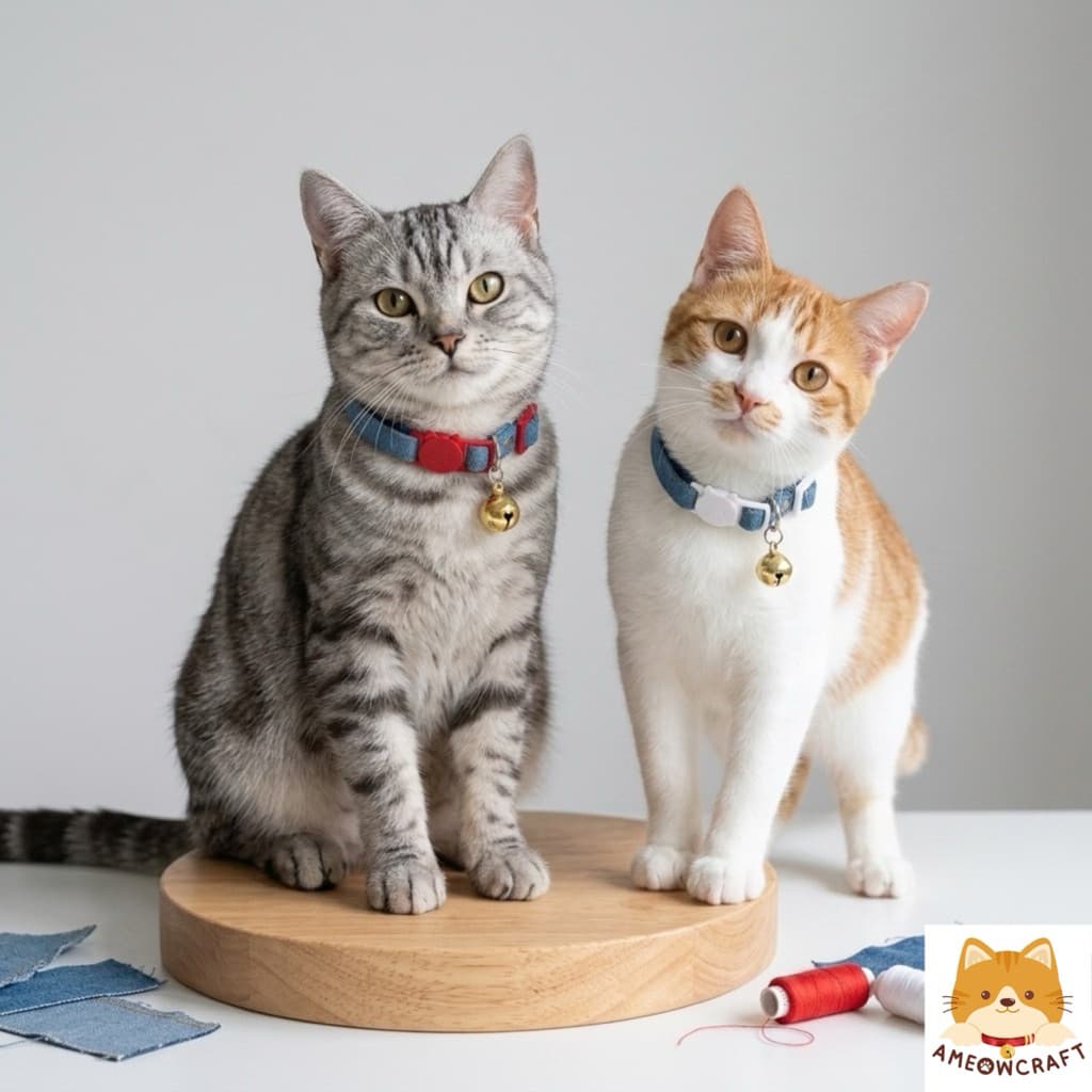 ปลอกคอแมวตัวล็อกนิรภัย handmade รูปที่ 3