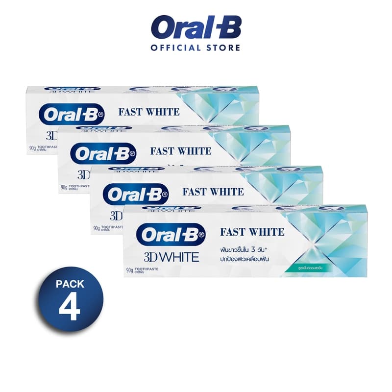 Oral-B ออรัล-บี ยาสีฟัน ทรีดีไวท์ สูตรลมหายใจหอมสดชื่น ขนาด 90 กรัม Oral-B 3D White Luxe Toothpaste 90g รูปที่ 3