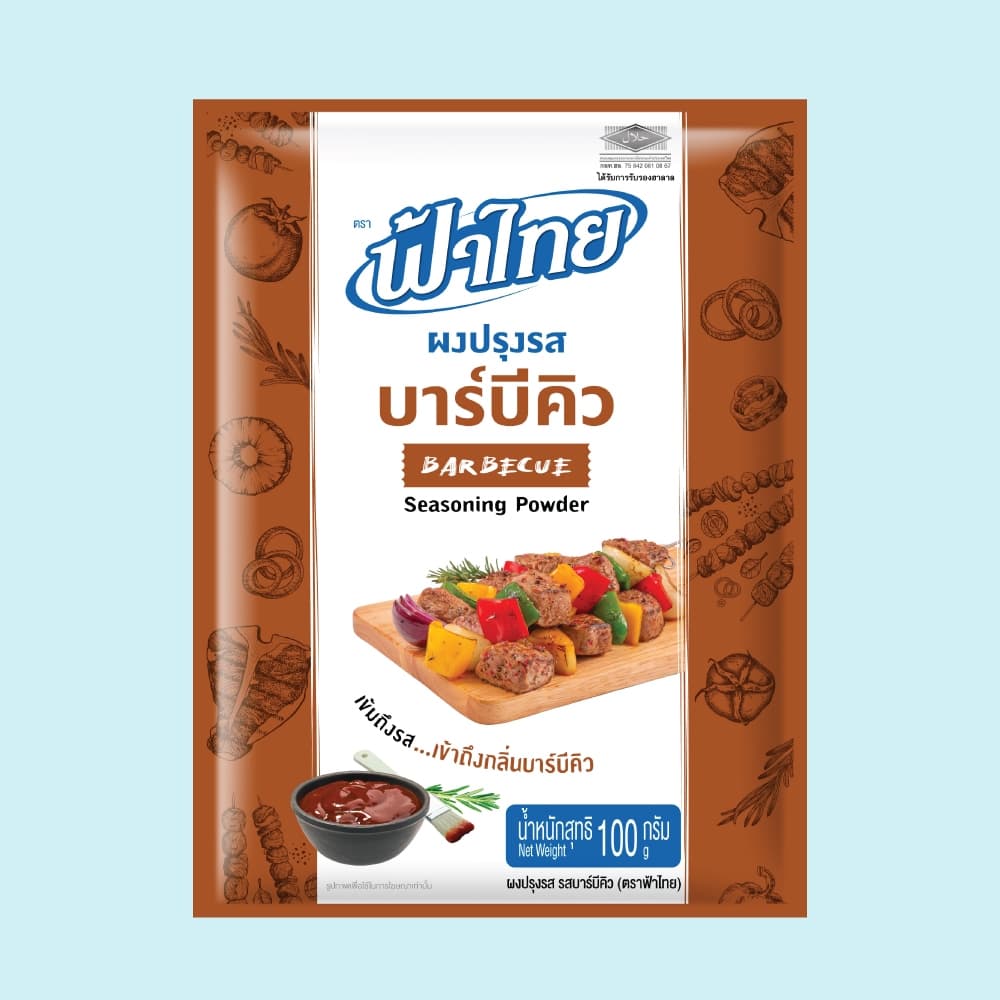 FaThai ฟ้าไทย ผงเขย่า รสบาร์บีคิว 100 กรัม รูปที่ 2