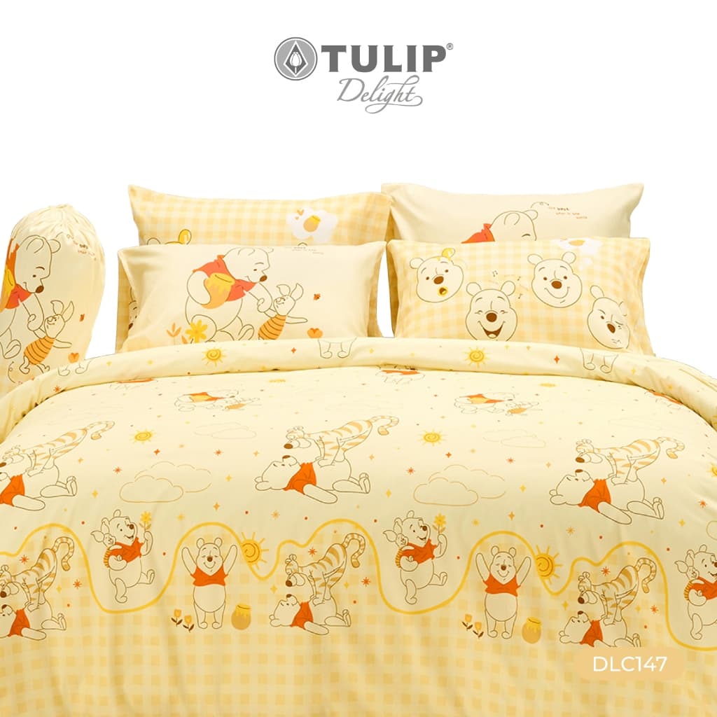 TULIP Delight ชุดผ้าปูที่นอน หมีพู ลิขสิทธิ์แท้ดิสนีย์ Disney Winnie The Pooh DLC147 ผ้าห่ม ผ้านวม ผ้าปูที่นอน รูปที่ 8