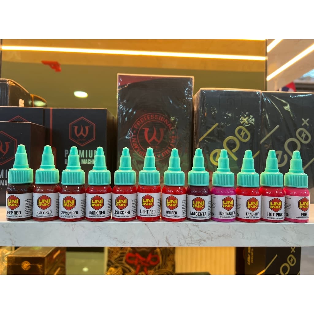 หมึกสัก UNi INK 0.5oz สีสักแท้ สีสดติดทน สำหรับช่างสัก Tattoo Ink คุณภาพสูง รูปที่ 3