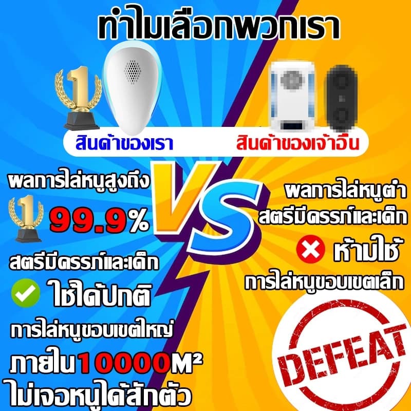 มีประสิทธิภาพ100% เครื่องไล่หนู ที่ไล่หนูไฟฟ้า นอกจากหนูแล้ว ไล่จิ้งจกกําจัดหนู แมลงสาบ งูอย่างถาวร รูปที่ 2