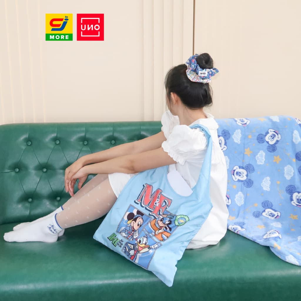 UNO ถุงผ้าพับเก็บ Mickey&Friends ลิขสิทธิ์แท้ รูปที่ 4