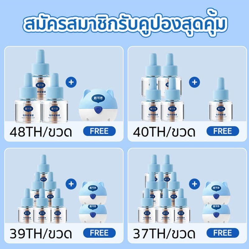 Dexter เครื่องไฟฟ้าไล่ยุง สูตรอ่อนโยนไร้กลิ่น ปลอดภัยทารกและแม่ตั้งครรภ์ หลับสบายตลอดคืน รูปที่ 2
