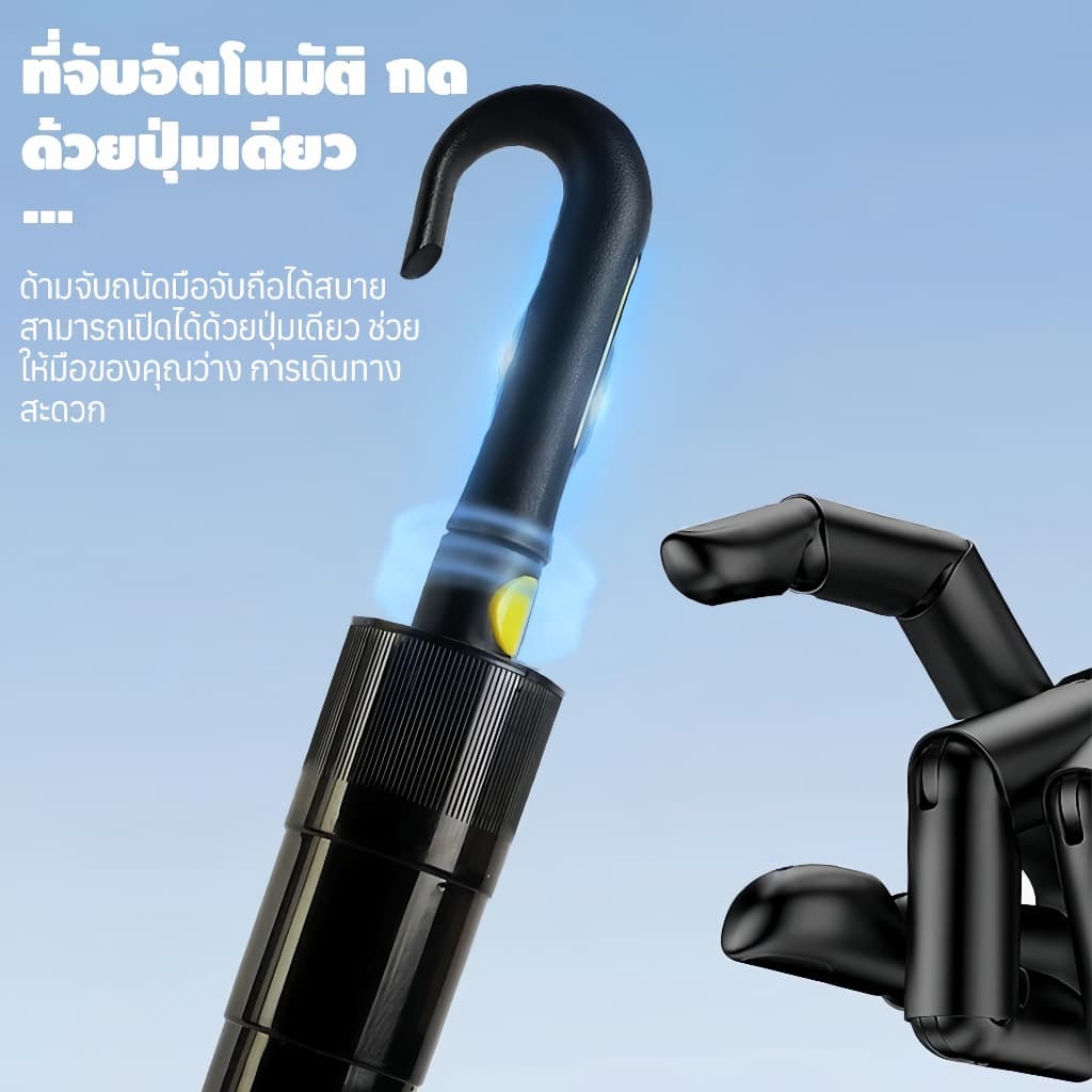SA ร่มกันฝนกันแดด UV สองชั้น ขนาดใหญ่ อัตโนมัติ ด้ามยาว ทนแรง สำหรับ 1-5 คน ร่มกอล์ฟ ขนาดใหญ่ โครงหนา / ทนแรง รูปที่ 6