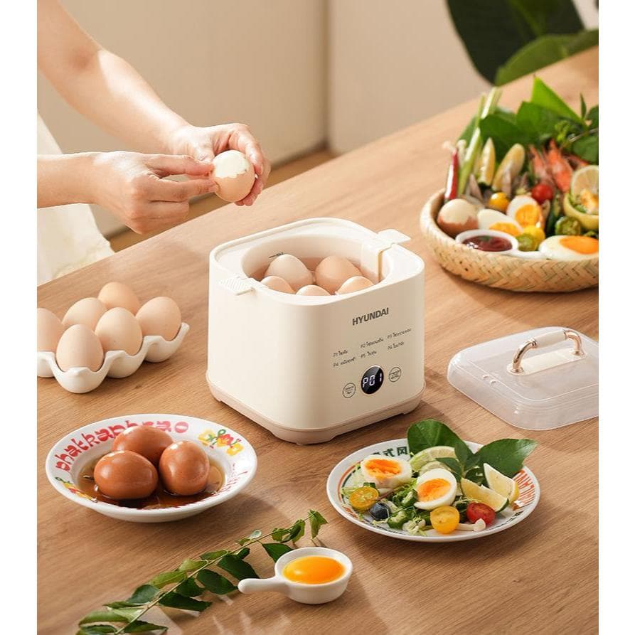 HYUNDAI เครื่องต้มไข่แบบมัลติฟังก์ชั่นอัตโนมัติ /เครื่องนึ่งไข่พร้อม 6 โหมดที่แตกต่างกัน 24 เวลาที่ตั้งไว้ล่วงหน้า รูปที่ 5