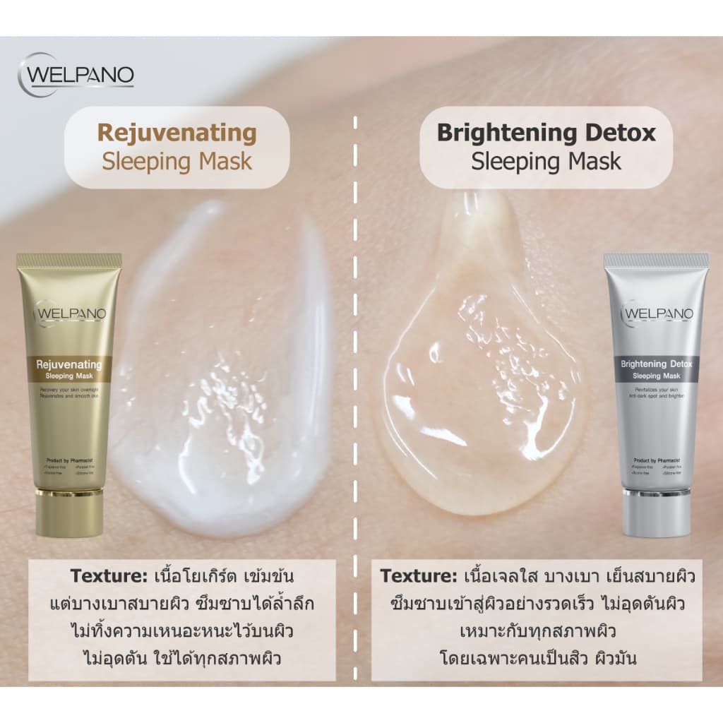 Welpano Rejuvenating Sleeping Maskพกพา รูปที่ 5