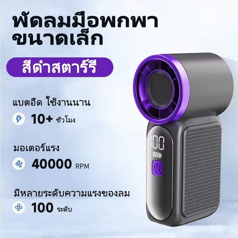 พัดลมมือถือ กะทัดรัด จับถนัดมือ แบตอึดสุดพิเศษ ใช้งานยาวนาน ชาร์จ Type-C เหมาะสาวๆ ออฟฟิศ ช้อปปิ้ง ท่องเที่ย รูปที่ 2
