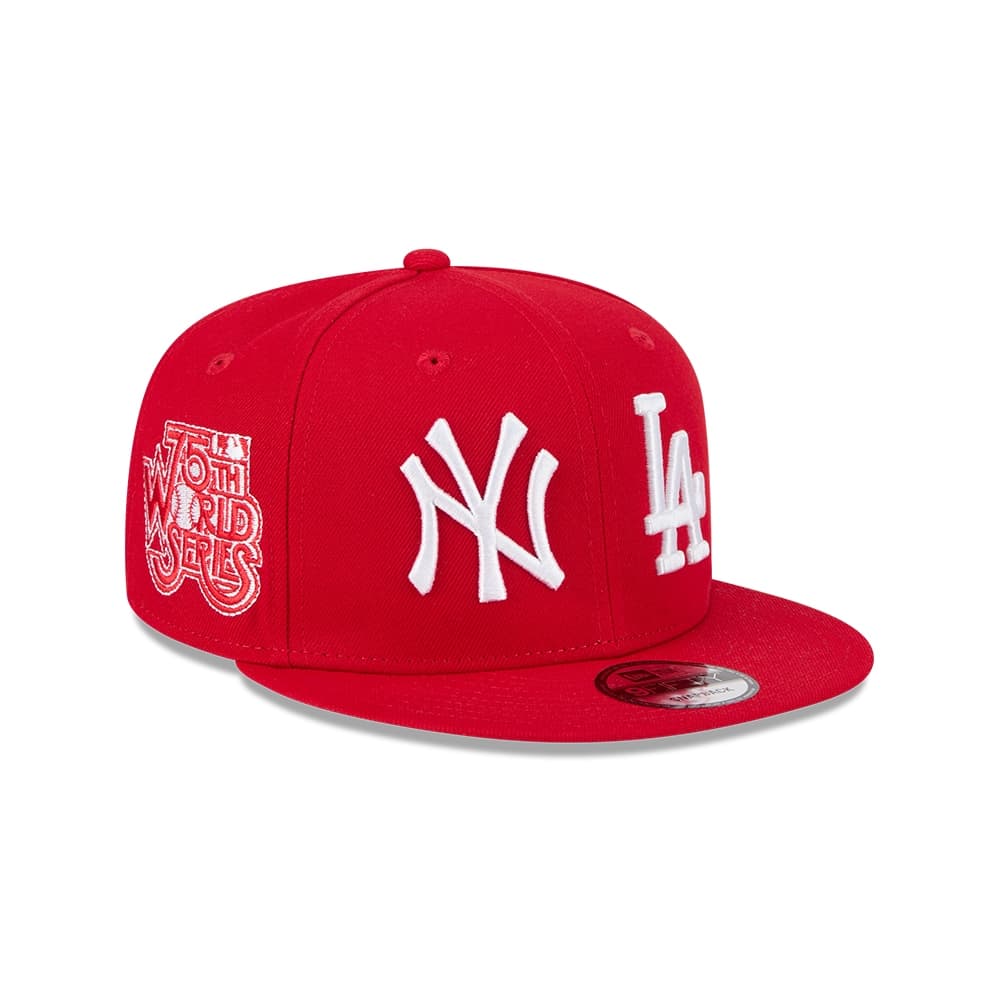 New Era หมวกรุ่น NEW YORK YANKEES & LOS ANGELES DODGERS MLB TWO TEAM SCARLET 9FIFTY CAP รูปที่ 3