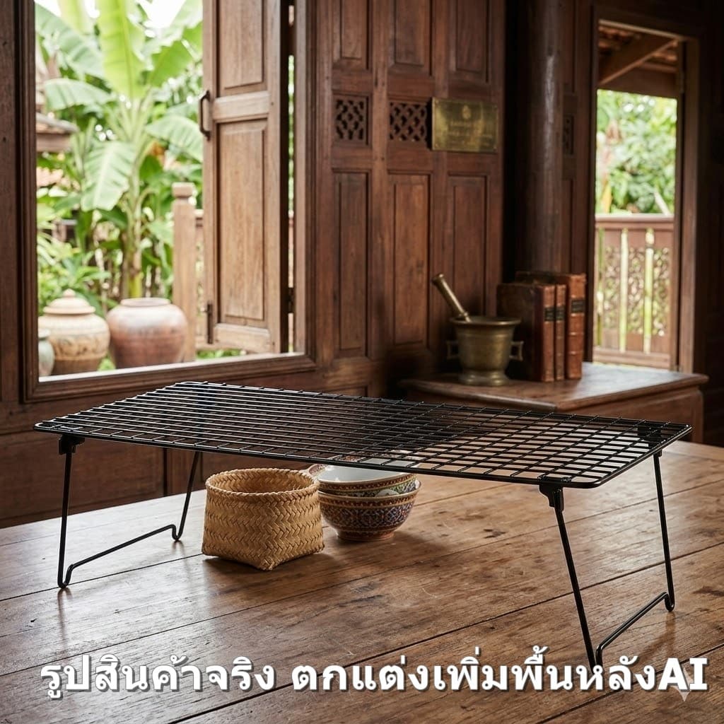 IKEA GREJIG ชั้นวางรองเท้า ชั้นวางของ โต๊ะญี่ปุ่น โต๊ะวางบนเตียง ต่อเพิ่มได้ 58x27x17 ซม. รูปที่ 2