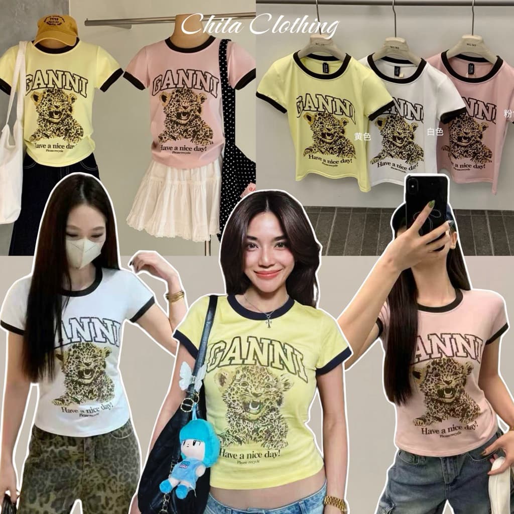 9068# เสื้อยืดคอกลมแขนสั้น สกรีนลายช่วงอก เนื้อผ้าดี ใส่สบาย TAG : WG.WE รูปที่ 1