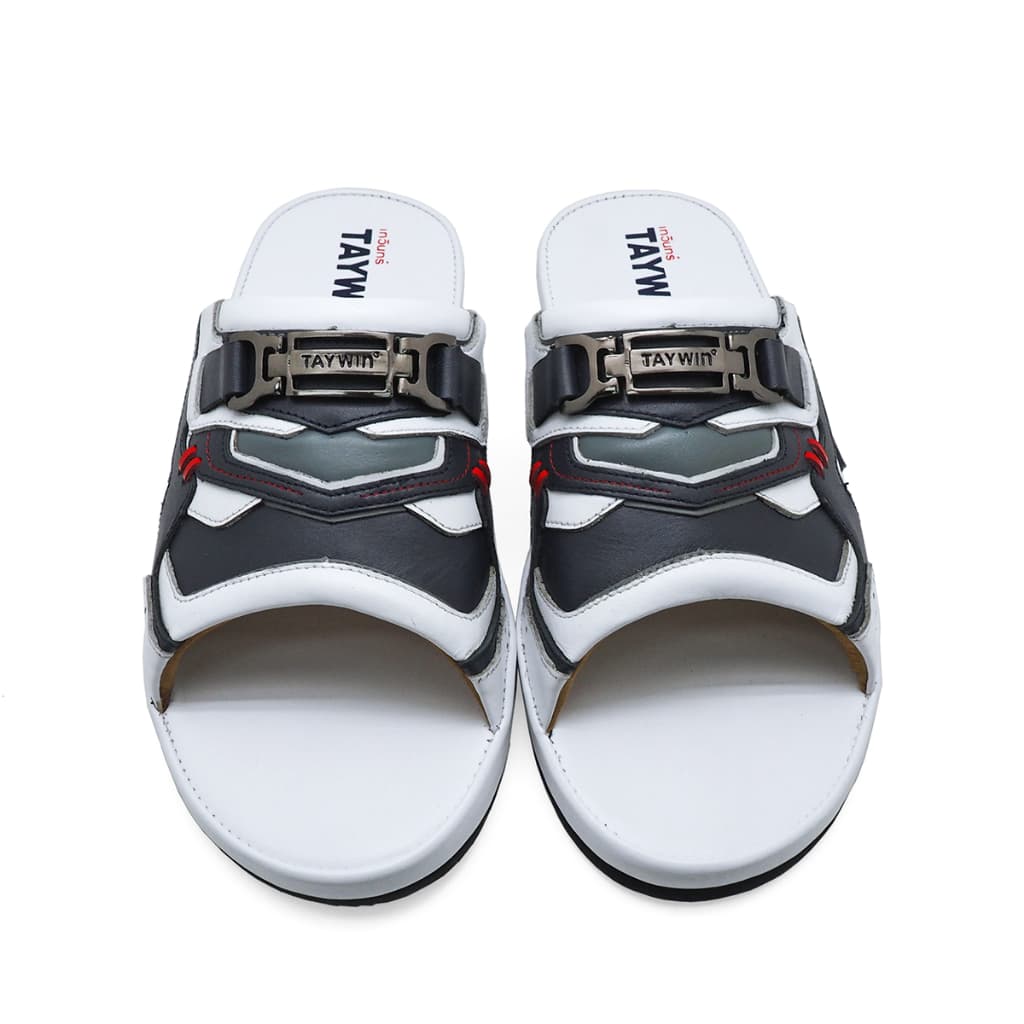 TAYWINแท้ เทวินทร์แท้ รองเท้าแตะพื้นบาง SKN-01 Size39-46 หนังนิ่มขาว-นิ่มกรมท่า-นิ่มเทา รูปที่ 2