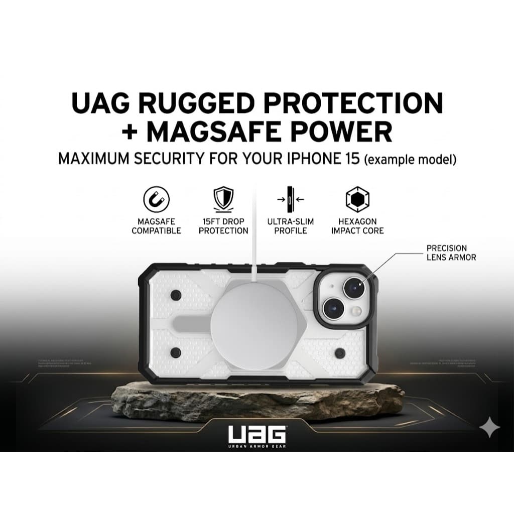 เคส UAG รุ่นใหม่ล่าสุด PLASMA CASE FOR IPHONE 17 16 11 12 13 14 15 PRO MAX PLUS AIR เคสกันกระแทก เคสใส A111 รูปที่ 3