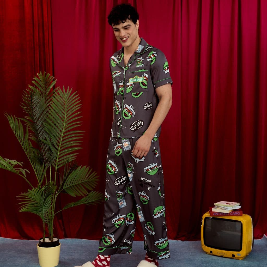 Muslin Pajamas Sesame Collection ชุดนอนใส่เที่ยว ลาย Oscar รูปที่ 1