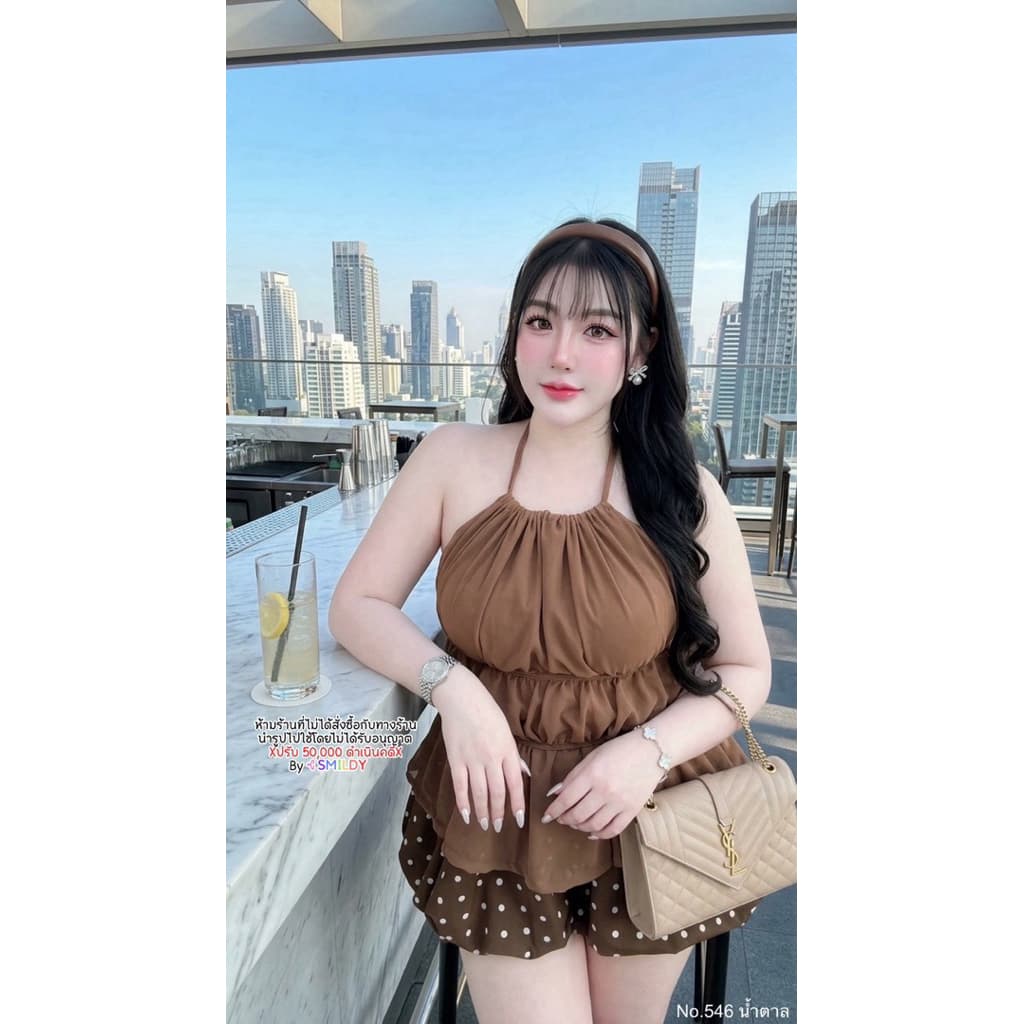 สาวอวบ ออกงาน เซ็ตสาวอวบ ไซส์ใหญ่ เซ็ตชีฟองโชว์หลังกางเกงบอลลูน อก 38-50+ นิ้ว เอว 30-48 นิ้ว สพ 40-58 นิ้วงานแซ่บสาวอวบ รูปที่ 4