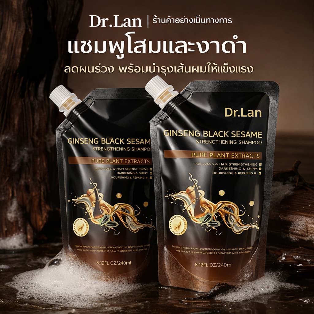 แชมพูแก้ผมหงอก แชมพูป้องกันผมร่วงโสมและโชวู ลดผมขาดหลุดร่วง ถนอมเส้นผม บำรุงผม กระตุ้นการงอกใหม่ บอกลาผมขาว รูปที่ 9