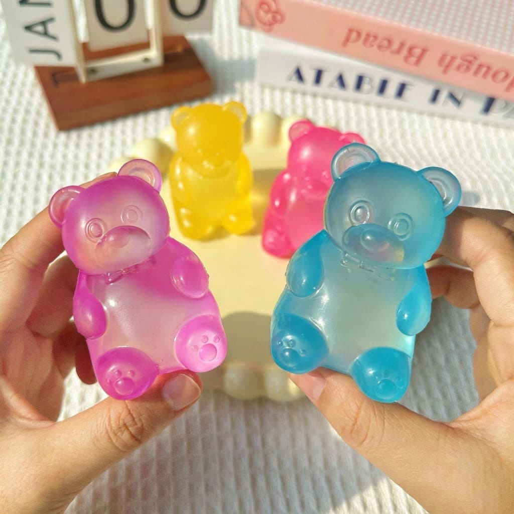 ของเล่นบีบนุ่มคลายเครียดและบีบได้ตามต้องการ หมีเคี้ยวนุ่ม แช่เย็นก่อนเล่นได้หลายประเภท ตุ๊กตานุ่มๆ คั้นมันส์ๆ รูปที่ 3