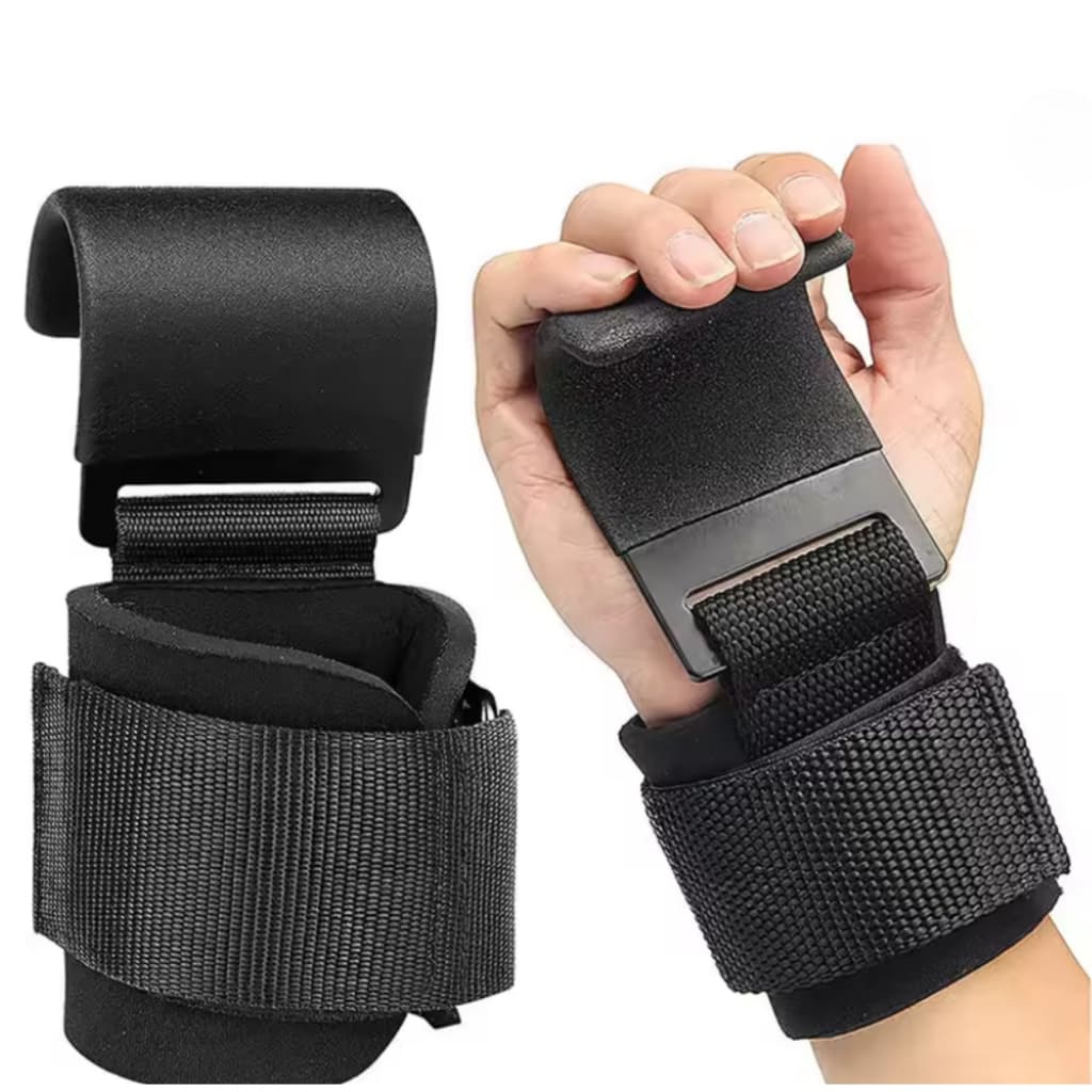สายรัดข้อมือตะขอเกี่ยวบาร์ 1 คู่ อุปกรณ์ยกเวท ดึงข้อ โหนบาร์ สายรัดถุงมือยกน้ำนัก กันลื่น เพิ่มแรงยก รูปที่ 8