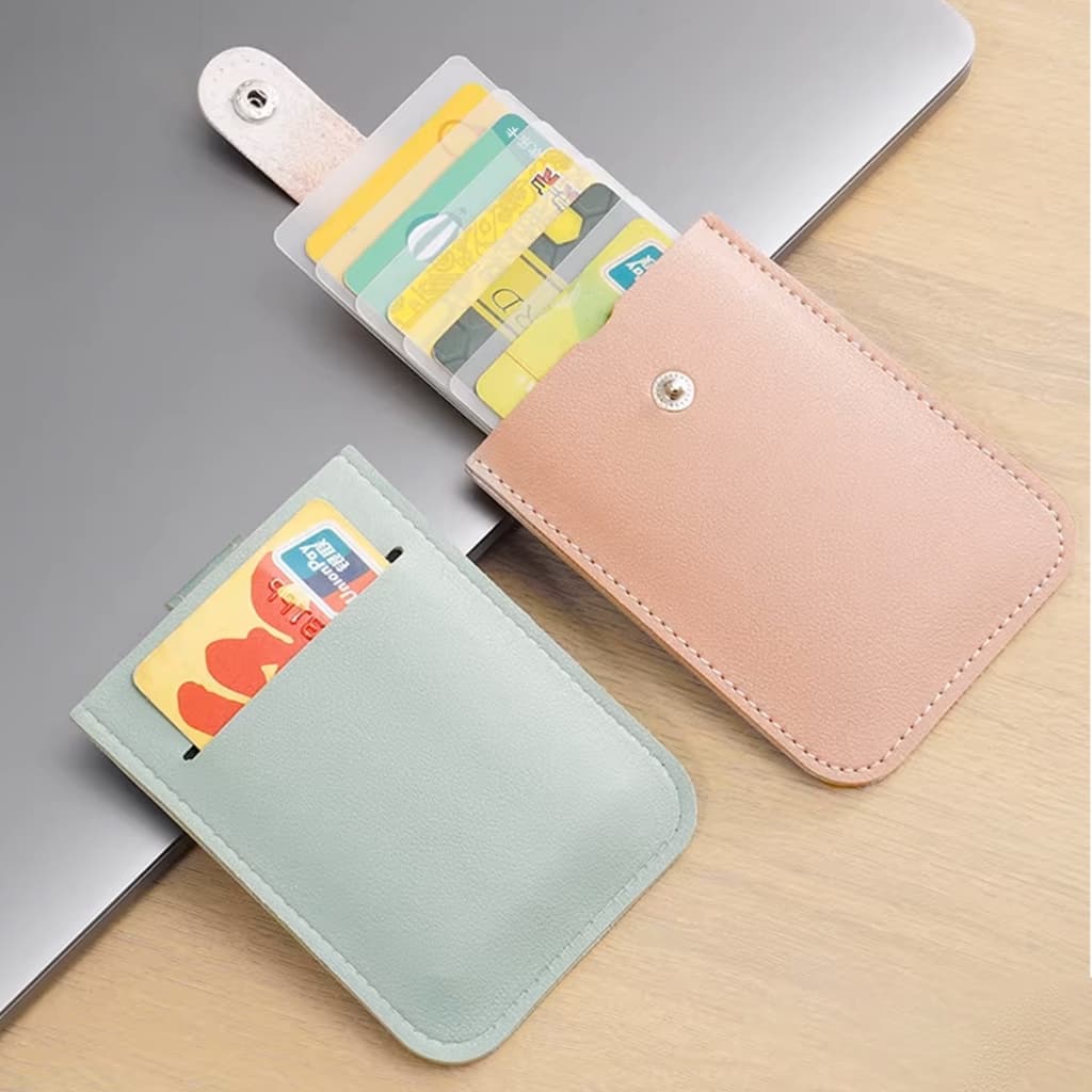 ELELAB กระเป๋าใส่บัตร แบบดึงออก ใส่ได้เยอะ หลายช่อง แบบบาง พกพาสะดวก ใส่บัตรเครดิตและนามบัตรได้ รูปที่ 4