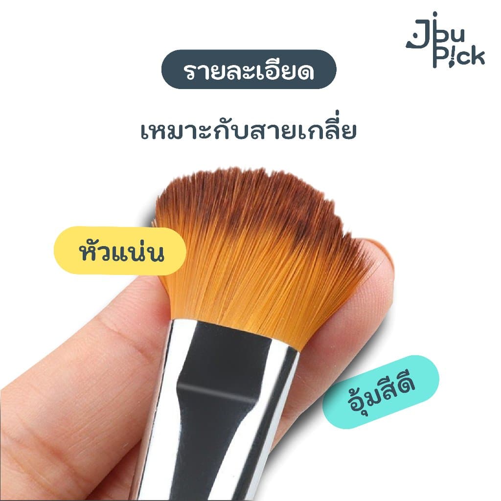 Jibu'Pick พู่กันทรงลิ้นแมว เกลี่ยสีง่าย ด้ามยาว ขนแน่น - Giorgione รูปที่ 2