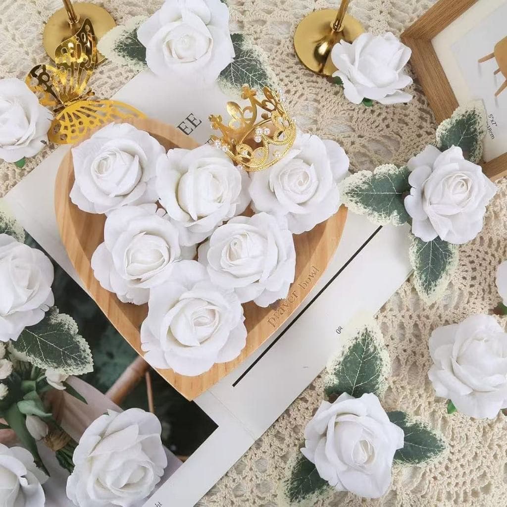 10pcs/set ช่อดอกกุหลาบประดิษฐ์สวยงาม น่าประทับ เป็นของขวัญคู่รักที่สมบูรณ์แบบ ทุกเทศกาลใช้ได้ ทันที รูปที่ 1