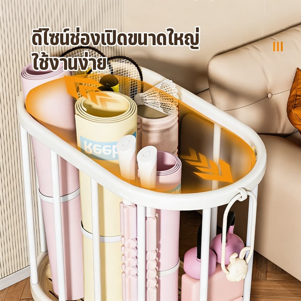 ตะกร้าเก็บของ ตะกร้าอุปกรณ์กีฬา ตะกร้าอเนกประสงค์ สไตล์เรียบง่าย ความจุขนาดใหญ่ เคลื่อนย้ายสะดวก เคลื่อนย้ายสะดวก รูปที่ 7