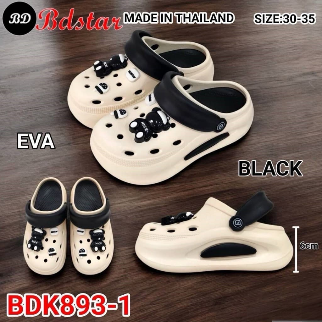 Bdstar รองเท้า หัวโต เด็ก พื้นสูง เบา นิ่ม ติดการ์ตูนหมี ไซต์ 24-35 รูปที่ 2