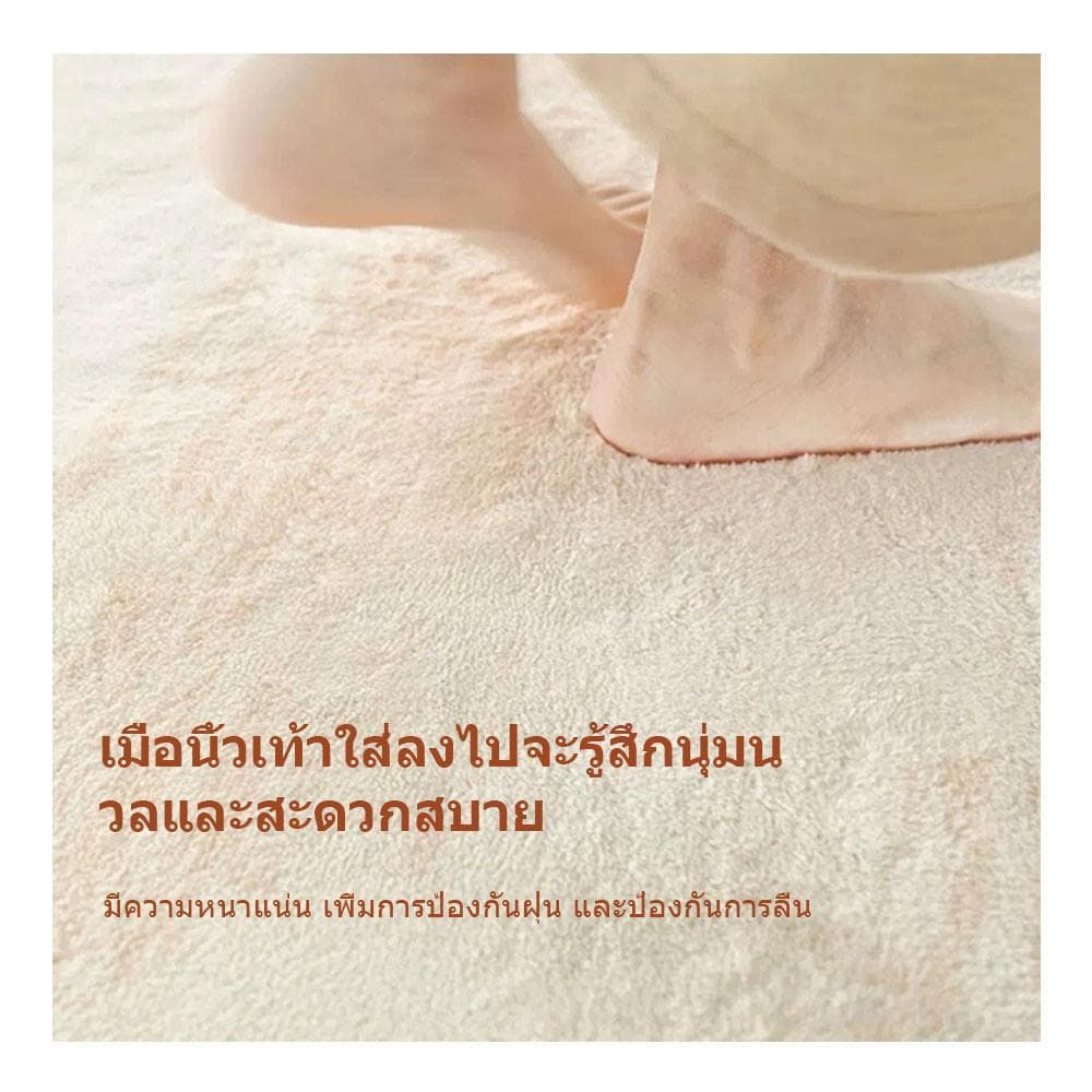 พรมปูพื้นขนปุย เช็ดเท้าดูดน้ำ กันลื่น ขนาด 40x60 ซม. ใช้ได้ทั้งห้องน้ำและห้องครัว สไตล์มินิมอล สวยงาม ใช้งานได้จริง รูปที่ 6
