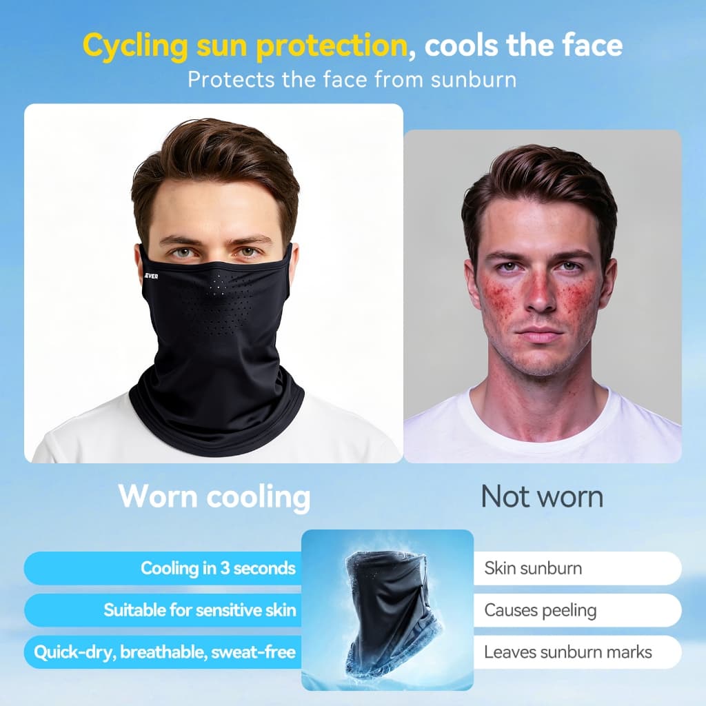 SOLOEVERBalaclava Cycling Mask, UPF50+ Sun Protection, Ice Silk Quick-Dry & Breathable Windproof รูปที่ 3