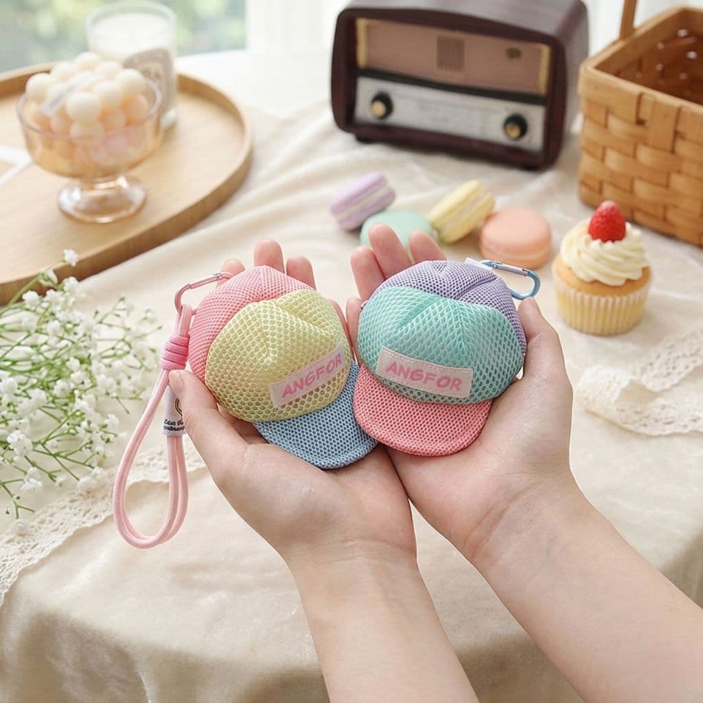 ไอเดียของขวัญ! กระเป๋าหมวกจิ๋ว Angfor งานละเอียด สีพาสเทลน่ารักมาก เหมาะเป็นพวงกุญแจสุดพรีเมียม รูปที่ 2