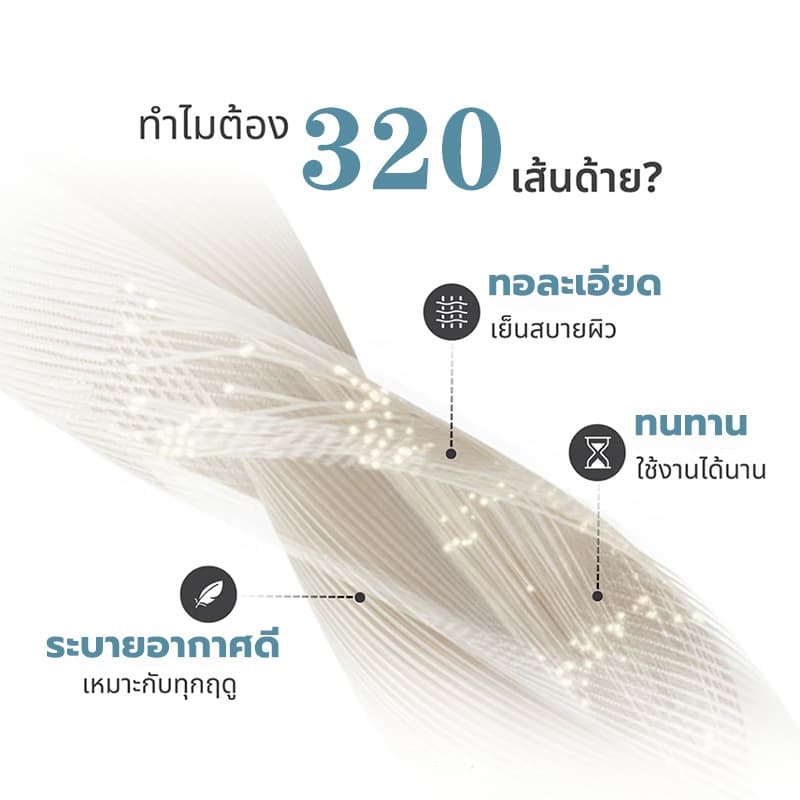 Baan Minimal ชุดเครื่องนอน 4 ชิ้น ลายทาง แบบรัดมุม ผ้าฝ้าย 100% สไตล์นอร์ดิกมินิมอล เพิ่มมิติให้ห้องนอน 3.5/5/6 ฟุต รูปที่ 5