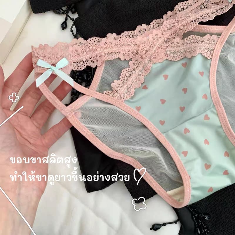 กางเกงในผู้หญิง ผ้าซาติน ใส่สบายไม่รัด ลูกไม้เซ็กซี่ ป้องกันแบคทีเรีย ระบายอากาศดี สวมใส่ได้ทุกวัน รูปที่ 5
