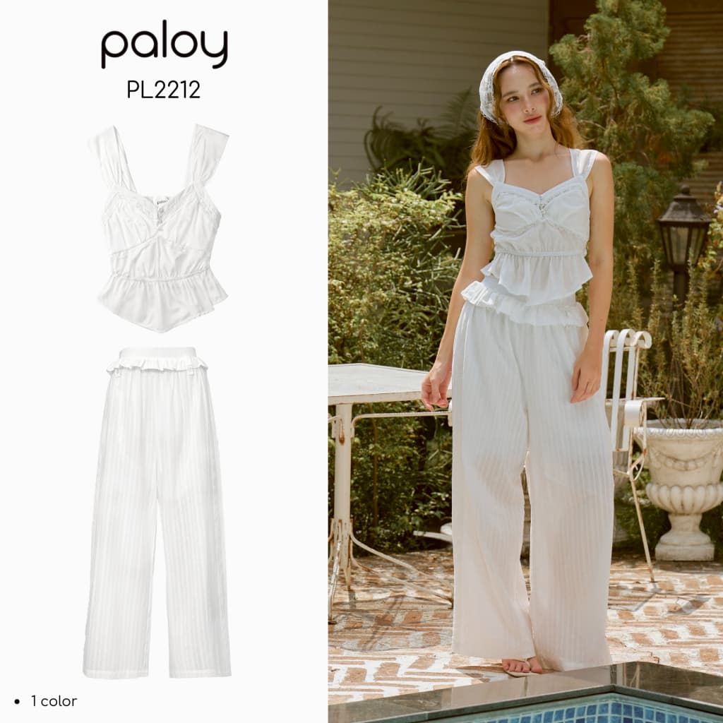 Paloy - PL2212 Soft Bloom Set ชุดเซ็ตเสื้อแขนกุดกางเกงขายาว รูปที่ 1