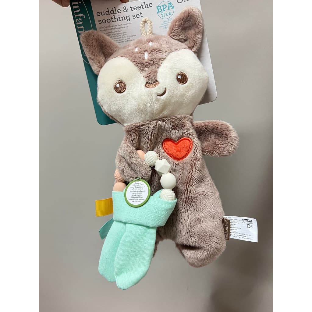 Infantino : Cuddle & Teethe Soothing Set - ตุ๊กตาพี่หมีนอนกอด พร้อมมยางกัด รูปที่ 6