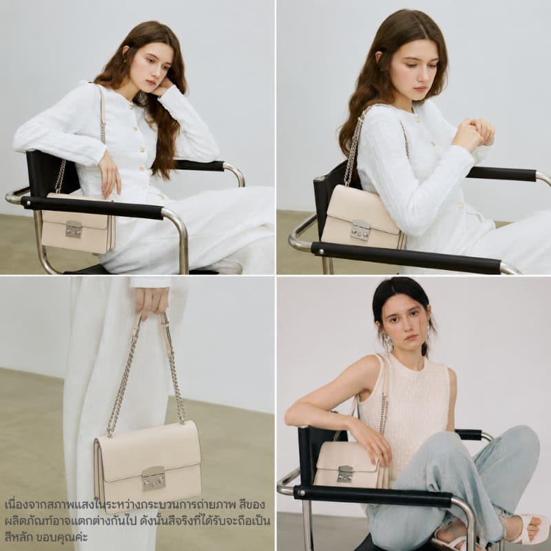 พร้อมจัดส่งKULIMULA Luna M ไซต์ใหญ่ กระเป๋าสะพายสายโซ่ pu crossbody bag กระเป๋า แฟชั่น กระเป๋าสะพายไหล รูปที่ 5